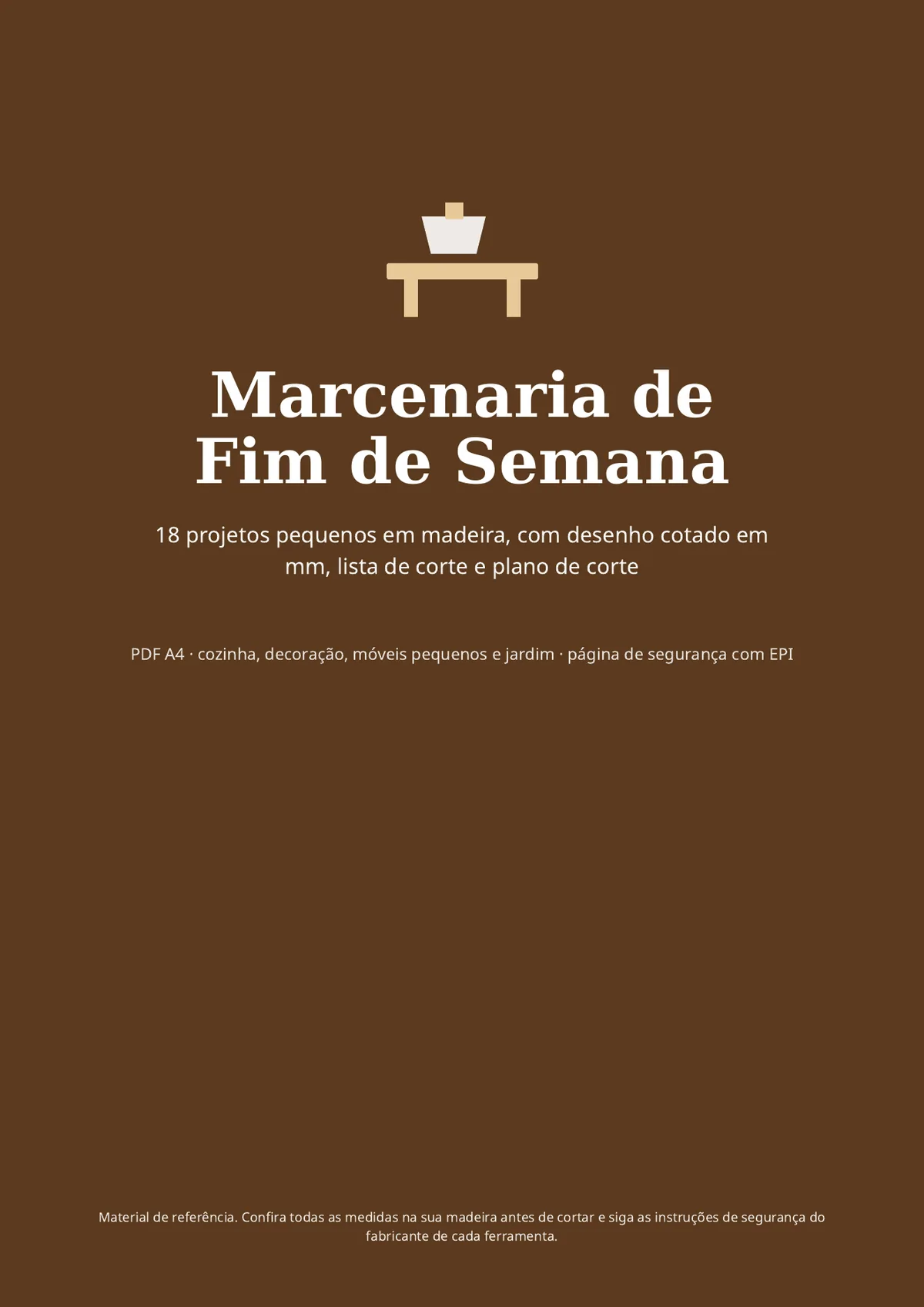 Página real do PDF Marcenaria de Fim de Semana: capa